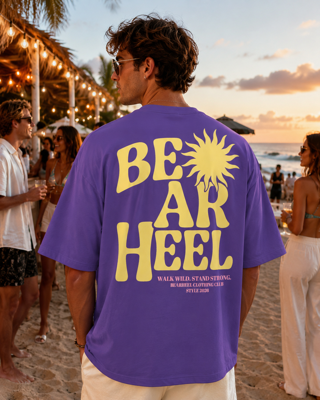 Camiseta Bearheel Sunset Purple